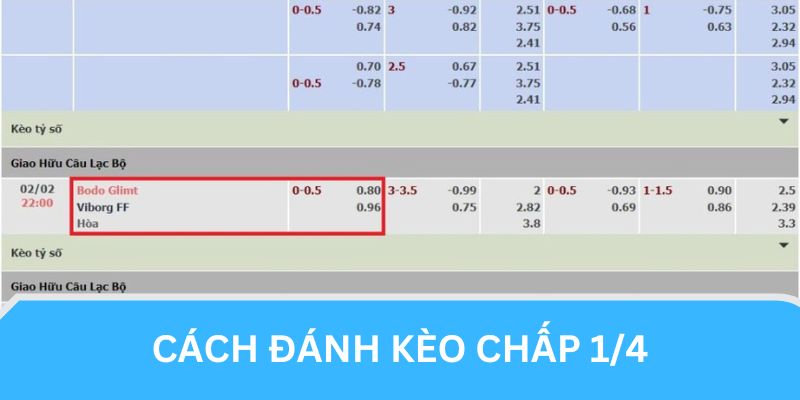 Ví dụ về kèo cược châu Á đồng banh nửa trái